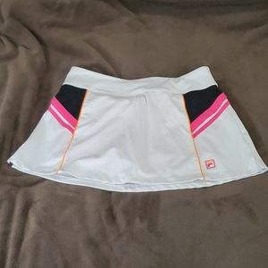 Trendy Fila Tennis Skirt! Pink Black & White Large